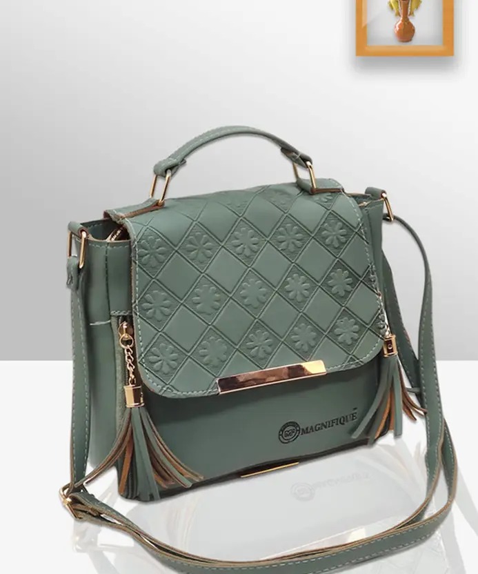 Magnifique Green Sling Bag Green Women Sling Bag